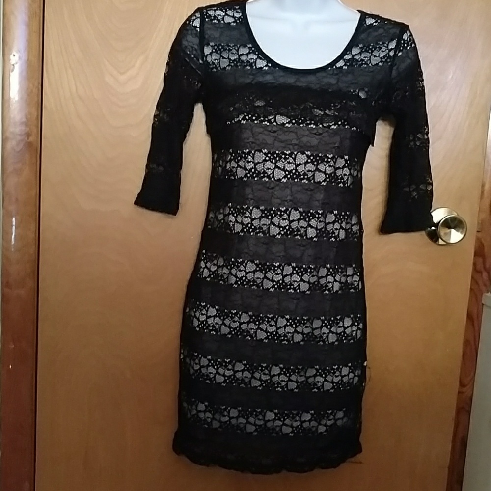 Avec black Lace mini dress - size M (fits like XS)